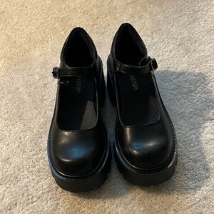 Dream Pairs Black Platform Loafers 7.5